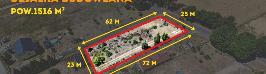Działka budowlana 1516 m² | dziurdzioły
