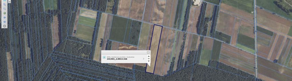 Pole uprawne, klasa bonitacji v i vi, las tuż obok