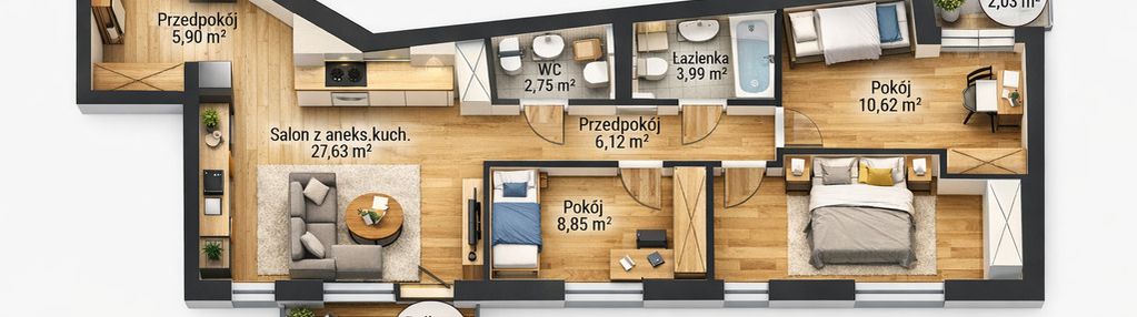 Okazja 4 pokoje koszutka 0% prowizji