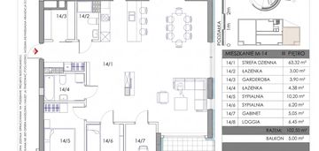 Mieszkanie 102,50 m² z loggią i balkonem | ruczaj