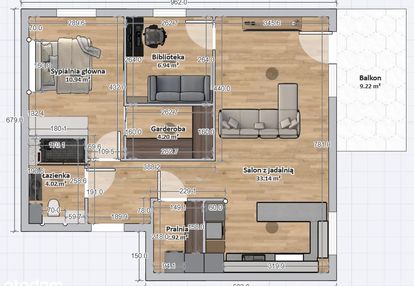 Orunia górna - 3 pokoje 62,8m2