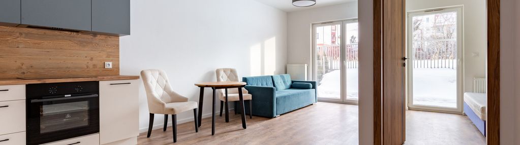 Nowy apartament- 2 pokoje z garażem i ogrodem