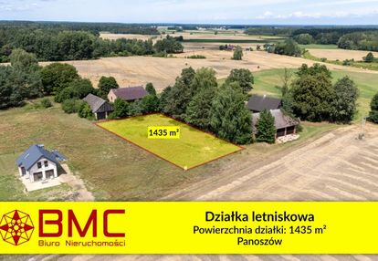 Działka budowlano letniskowa panoszów 1435m2