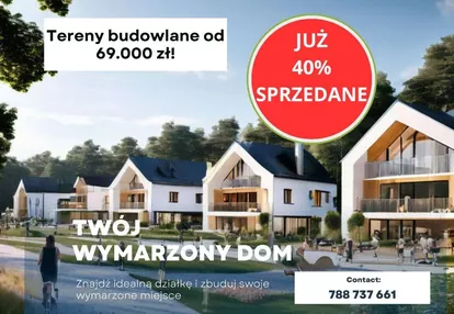 Działki gotowe do zabudowy w Łącku od 69.000 zl