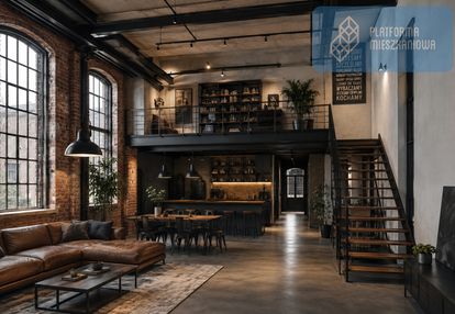 Loft z antresolą | księży młyn | wysokie wnętrze