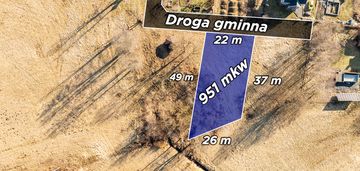Działka budowlana | borek | 9,51 ar | media