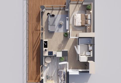 Sunrise park | mieszkanie nr 2.2 | 3 pokoje 47,42 m2 + balkon |