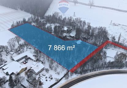 Działka 7866 m² z lasem, miłocin (jastków)