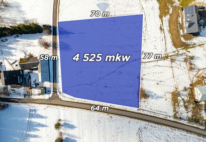 Działka budowlana wysoka, gmina jordanów