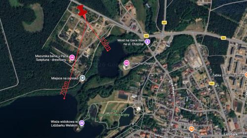 Działka 1250 m² | 150 m od jeziora | lidzbark