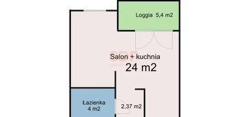 Nowoczesna kawalerka 30 m2 z dużym balkonem