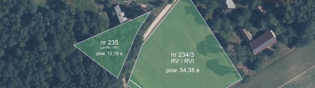 3 działki - łąkoć - 6906 m2,  ok. 35 km od lublina