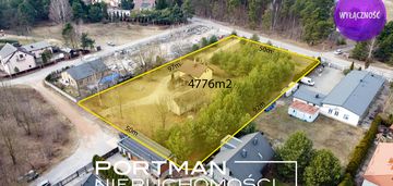 Działka wiązowna 4776m2, na sprzedaż