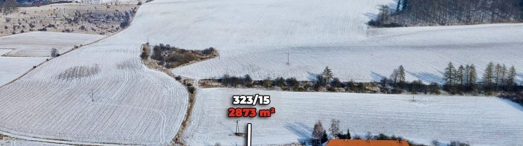 Działka budowlana 2.873 m²,  z mediami i dojazdem