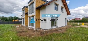 Dom w zabudowie bliźniaczej z ogrodem | garaż