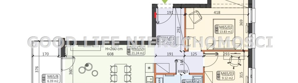 M3 stan deweloperski 58,89 m2, kolbuszowa