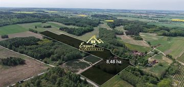 Siedlisko 8,48 ha z domem i oborą