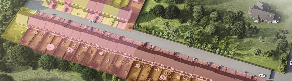 Bezpośrednio nowoczesne osiedle domów jednorodzinnych