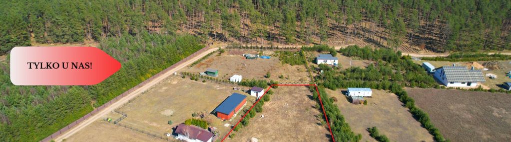 Działka rekreacyjna z domkiem letniskowym.