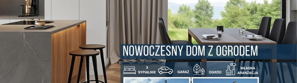 Nowoczesny dom z dodatkowym tarasem nad garażem!