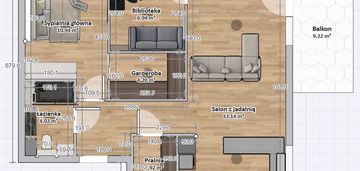 Orunia górna - 3 pokoje 62,8m2