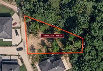 Działka budowlana przy lesie | 853 m² | lusowo