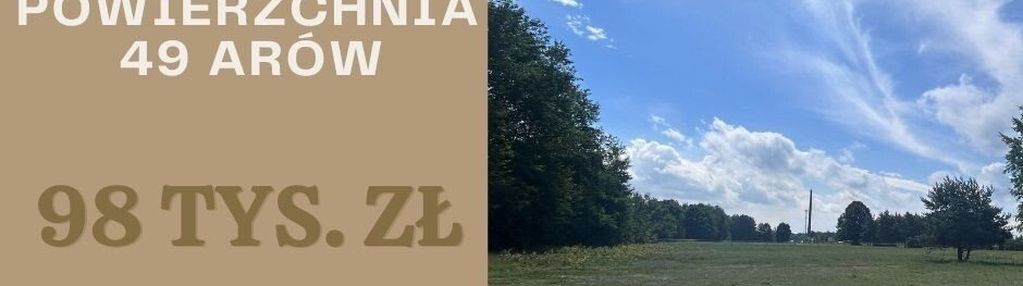 Działka budowlana 49ar. zieleniec gm.pokój