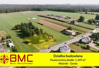 Działka budowlana woźniki dyrdy 1699m2