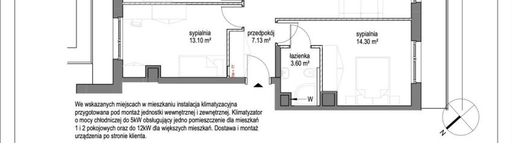 Rodzinne mieszkanie z tarasem 41m2, gdańsk brzeźno