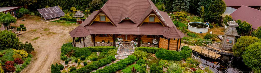 Dom z bali 200 m² | 6 sypialni | duża działka
