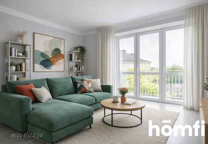 Jasne dwa pokoje z balkonem