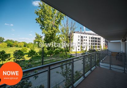 Nowoczesne studio, balkon,widok na park.riverpoint