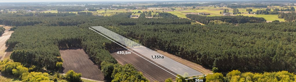 Działka leśno rolna o powierzchni 1.35ha