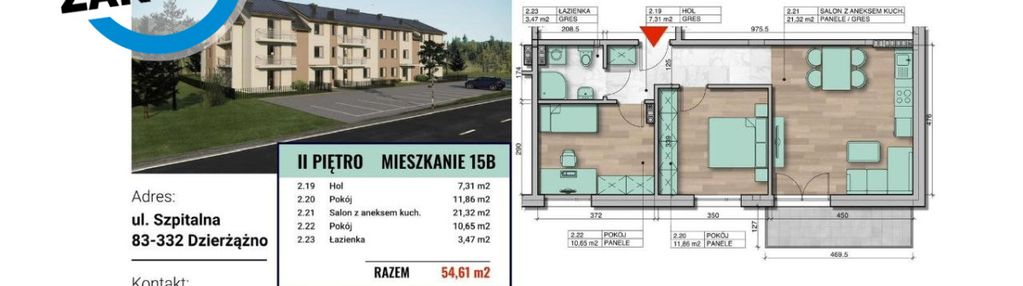 3-pokojowe mieszkanie do własnej aranżacji