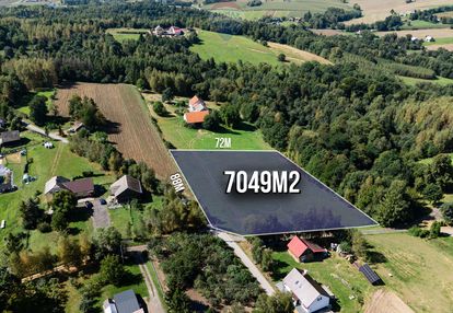 Działka budowlana – 70ar, media i dojazd z 2 stron