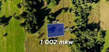 Działka rolna widokowa, gliczarów górny stołowe