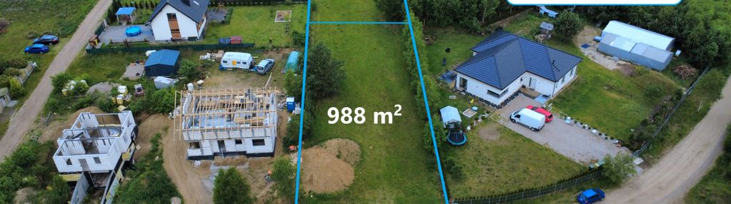 Działki budowlane z wz • domatówko • 996 i 988 m²