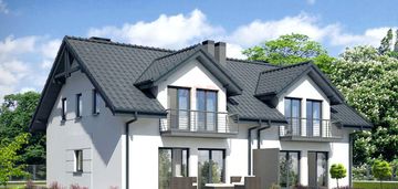 Dom w zabudowie bliźniaczej z dużą działką