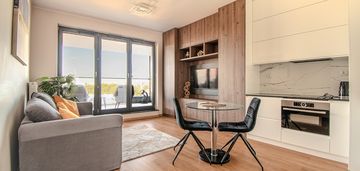Wiślane tarasy, grzegórzki, kawalerka 28m2, balkon