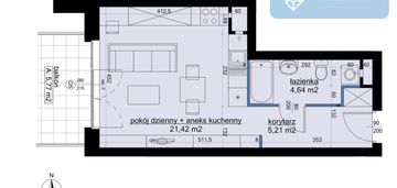 Przestronna kawalerka, winogrady!