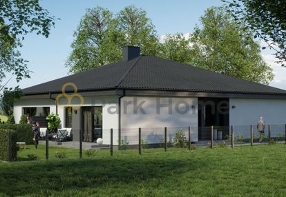 Parterowy dom w zabudowie bliźniaczej. karolewko.