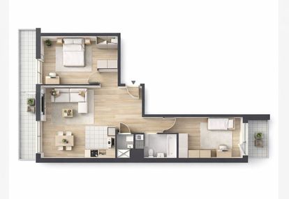 ⭐ promocja  3 pokojowe koszutka balkon 16m  ⭐