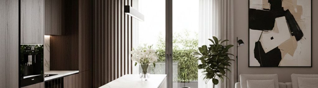 43 m² w centrum— nowoczesny układ + ogród na dachu