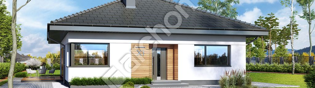 Nowoczesny parterowy dom.