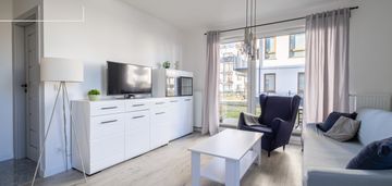 Dwupokojowe mieszkanie z ogrodem i parkingiem