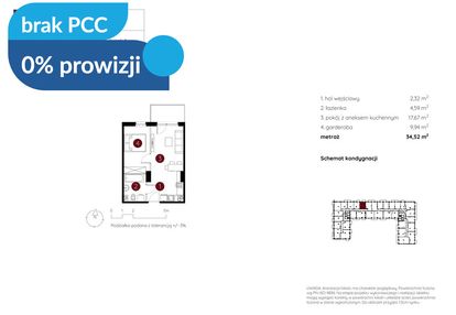 Nowoczesne mieszkanie z garderobą i balkonem