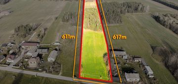 Działka rolno-budowlana z częścią leśną