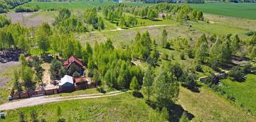 Ostrowin-działki przy lesie nieopodal jeziora.