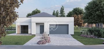 Parterowy dom na górzyskowie, bliźniak super układ