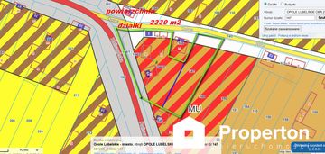 Działka usługowa 2330 m2  ul kaliszańska opole lub
